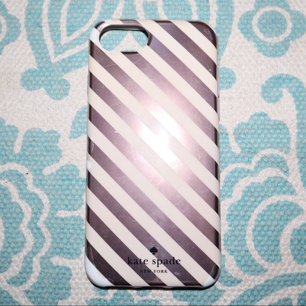 authentic striped kate spade iphone 7 phone case